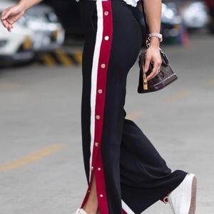 fashionable buttoned pants, slit adjustable!!